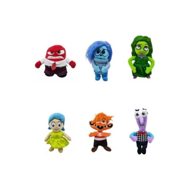 Set Jucarii de Plus Inside Out 2, 6 personaje, Slowmoose Mdug
