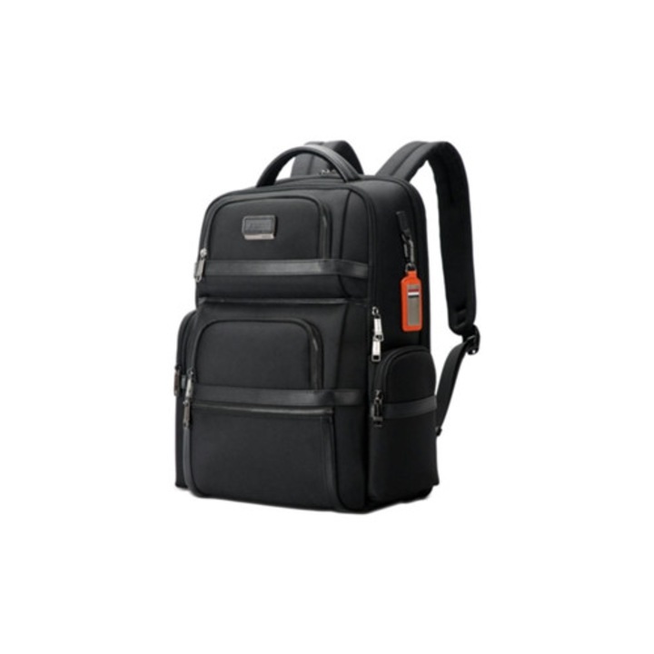 Rucsac laptop barbati, impermeabil, nylon, cu port USB, negru