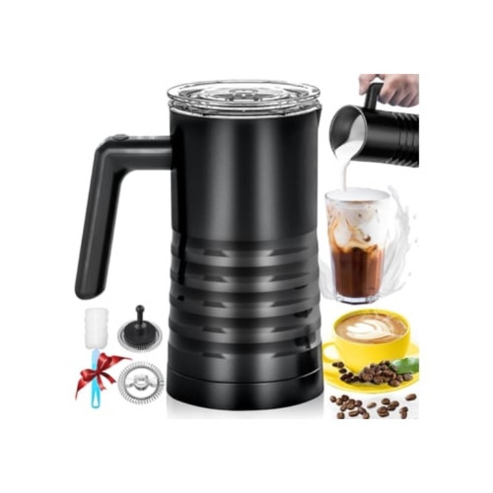 Електрически пенообразувател за мляко Eifson 4-в-1 от неръждаема стомана, 580 мл