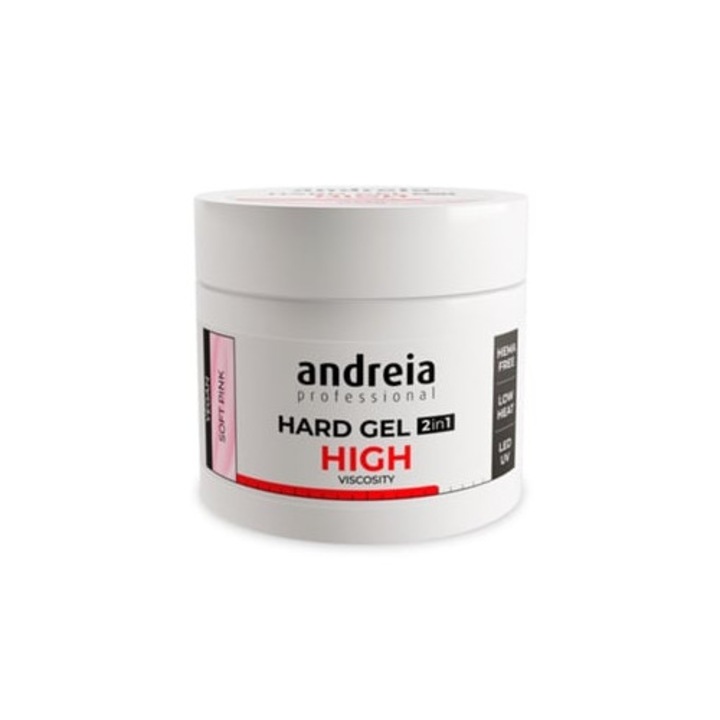Gel de constructie unghii dure ANDREIA, roz deschis, 200g