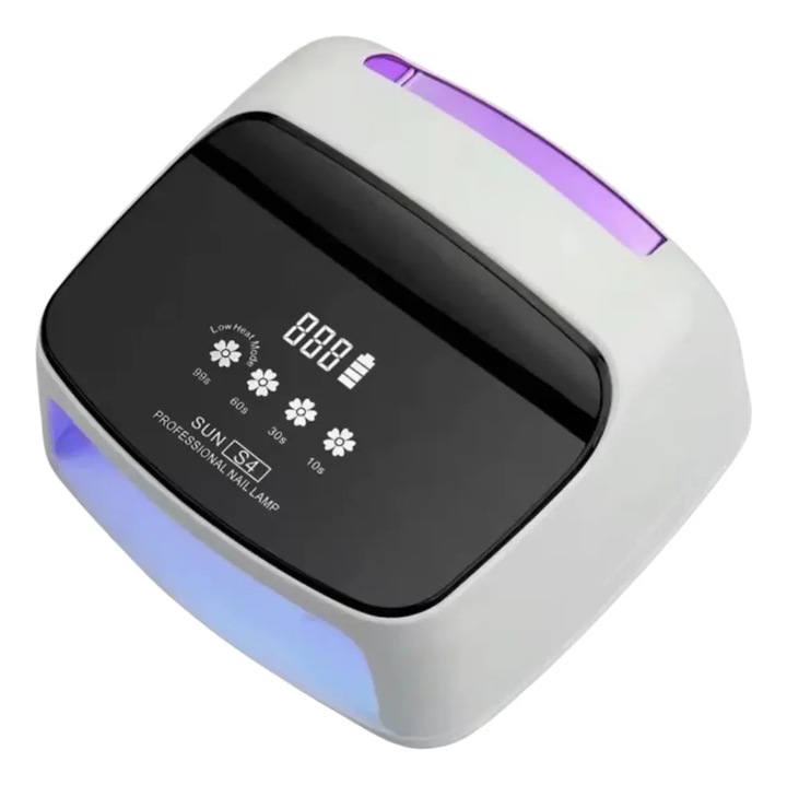 Лампа за маникюр-педикюр, 288W UV LED лампа, 66 перли, автоматичен сензор, лилава