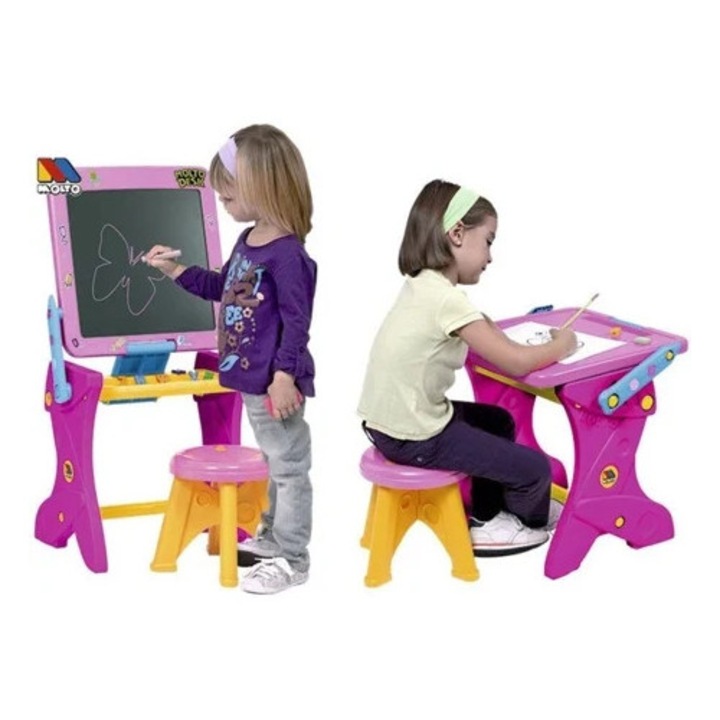 Set masuta de desen cu scaun copii, Studio Molto, 2 in 1, 3 ani