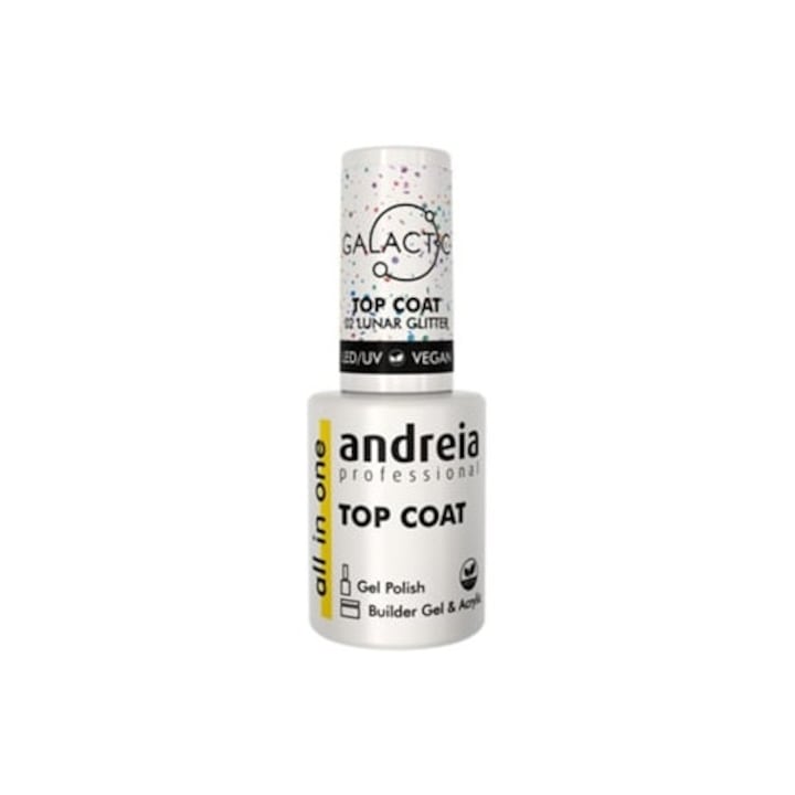 Oja top coat Andreia Top Coat Galatic 02 Lunar, sclipici