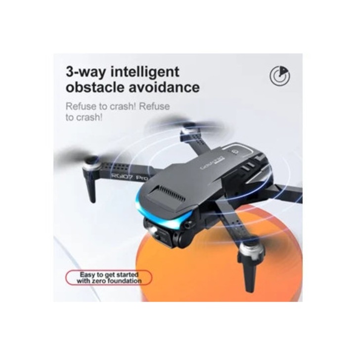 Drone RG107Pro, 4K, autonomie 15 min, negru