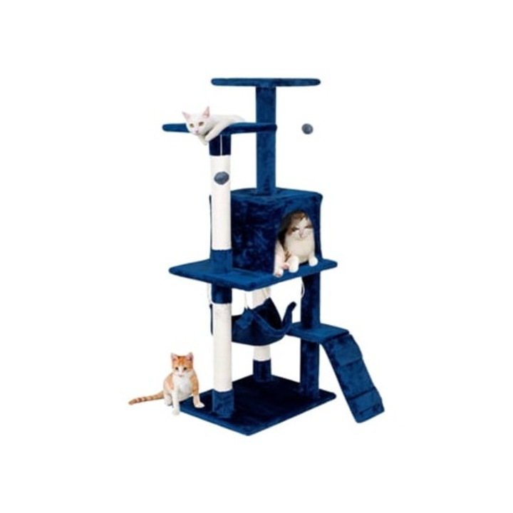 Ansamblu de joaca pentru pisici EDIPETS, zgarietura pe trei niveluri, multicolor