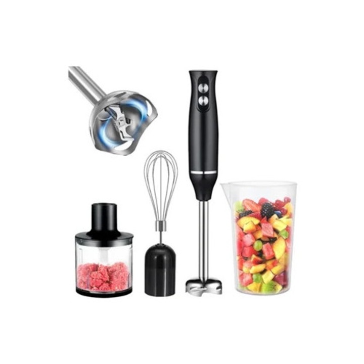 Blender de mana din inox Mdug, 200W, culoare argintie