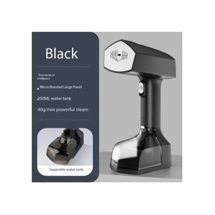 Fier de calcat cu abur 2500W, 3 in 1, capacitate 350ml, negru
