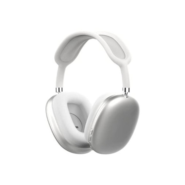 Casti Wireless Klackp9 Bluetooth, HiFi minőségű hangzás, fehér