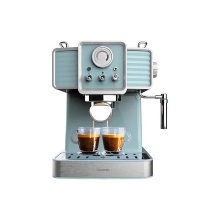 Cafetiere CECOTEC Power Espresso 20, 20 bar, albastru