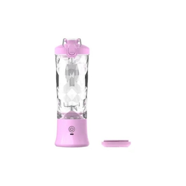 Блендер за плодове 600 мл, USB зареждане, лилав