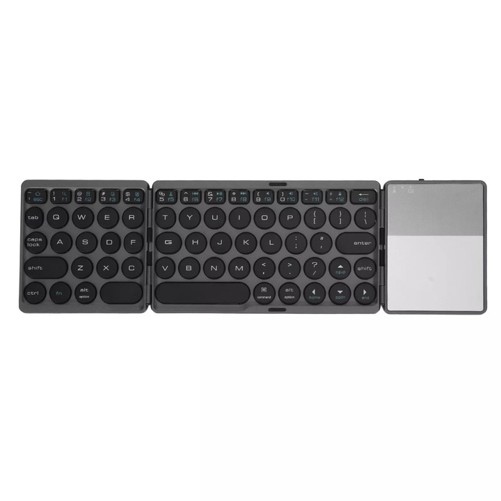 Tastatura pliabila Eifson BT86, 64 taste, panou tactil, neagra