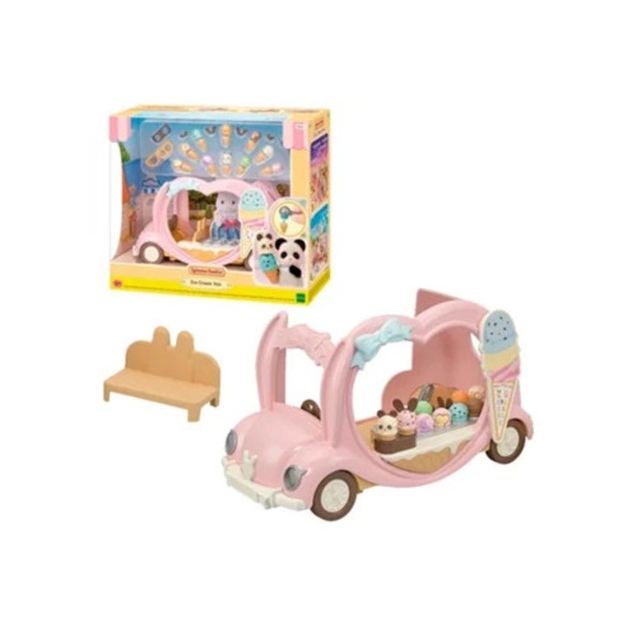 Sylvanian fagylaltos furgon, készlet, babákhoz, ajánlott életkor: 3 év