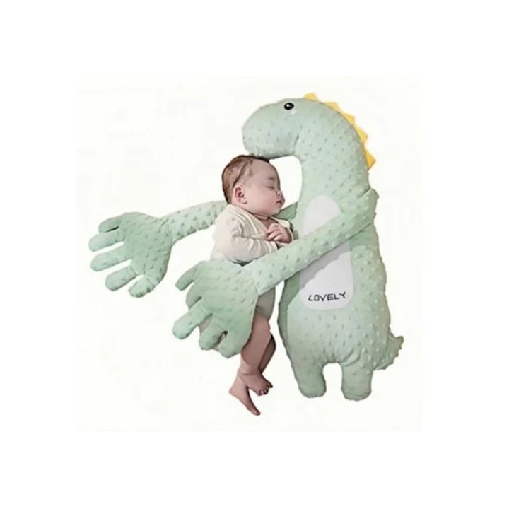 Nyugtató baba plüss, 3 szint, szimulálja az automatikus pofonokat, zöld