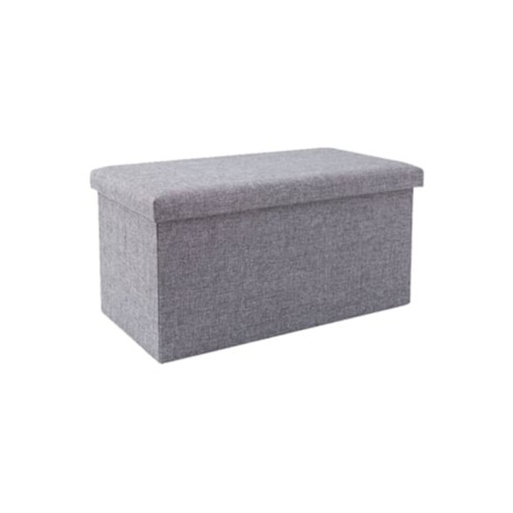 Tárolós ülőke, összecsukható, textil, nappaliba vagy hálószobába