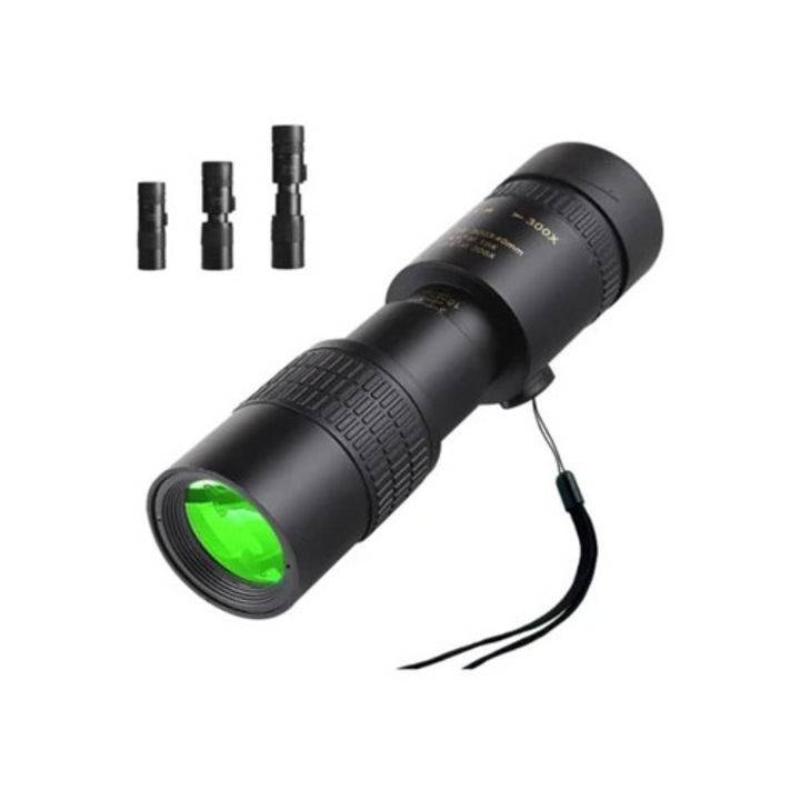 Монокъл MDUG 10x300x40, голямо увеличение, лещи Bak4 и FMC, черен