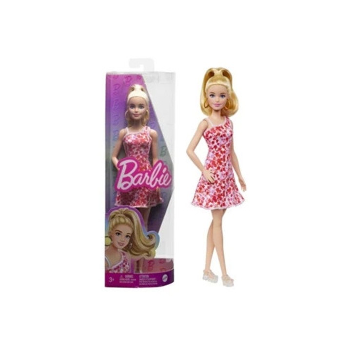 BARBIE Rochie roz cu flori Fashionista (3 ani)