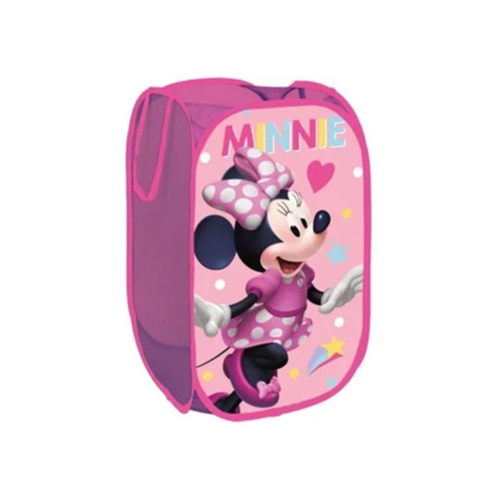 Sac depozitare jucarii, Minnie Mouse, roz