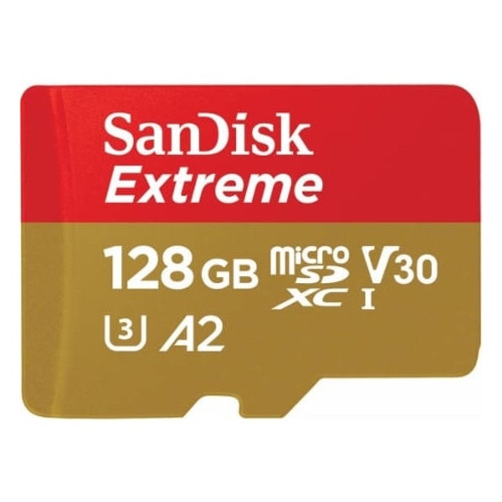 Карта памет MicroSDXC 128GB със SD адаптер и софтуер Rescue Pro Deluxe, 160MB/s, A2, C10, V30, UHS-I, U3