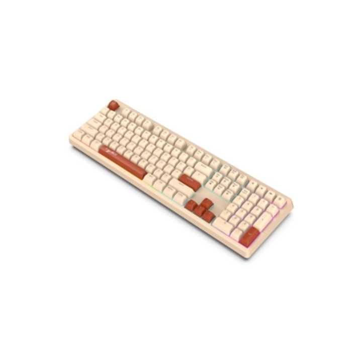 Tastatura mecanica pentru gaming, 108 taste RGB, iluminare ajustabila, cablu Mdug