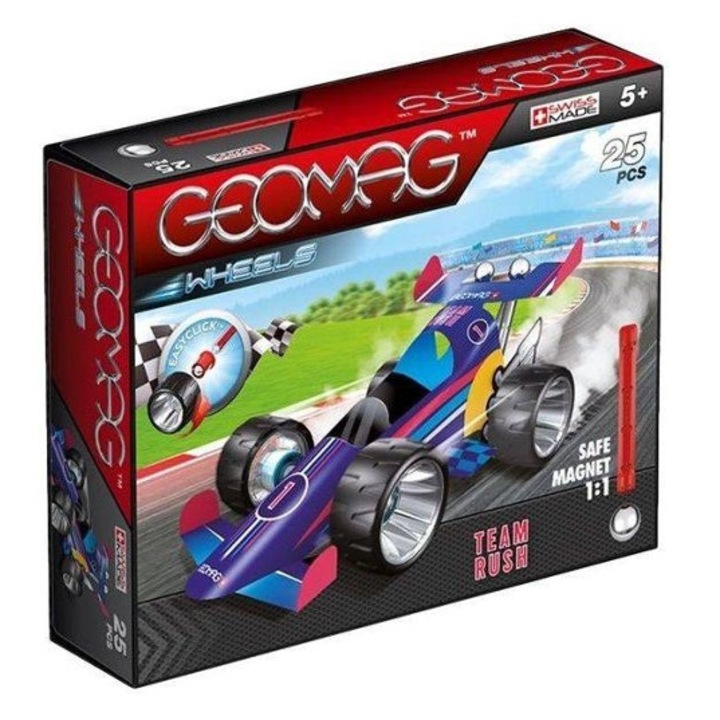 Mágneses építőjáték készlet, Geomag, 25 darab, 5+