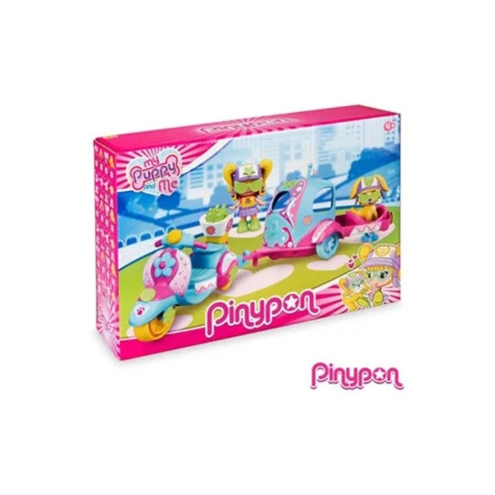 PINYPON Babamotor kutyussal, szett, minimum életkor 4 év