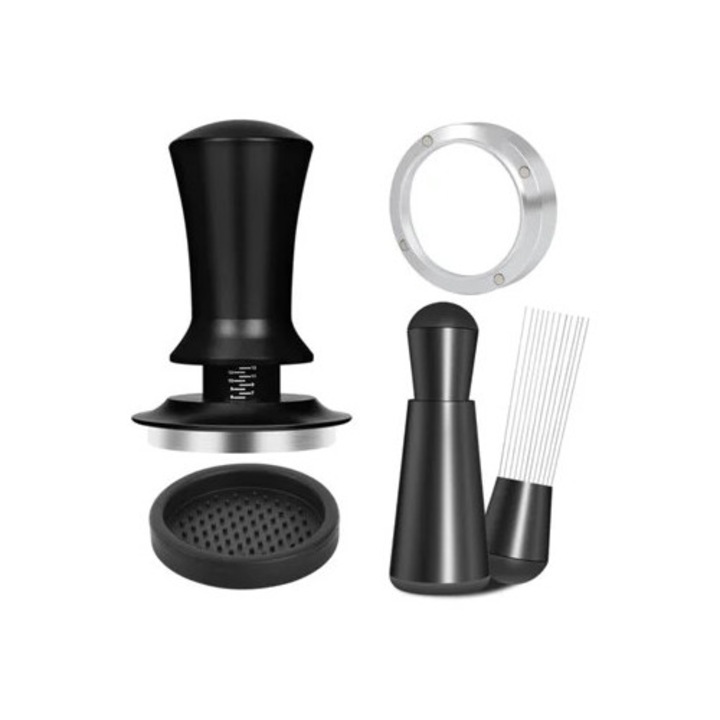 Apisonator cafea expreso Eifson 51 mm, set cu unealta WDT si tapet de silicon, baza din otel inoxidabil