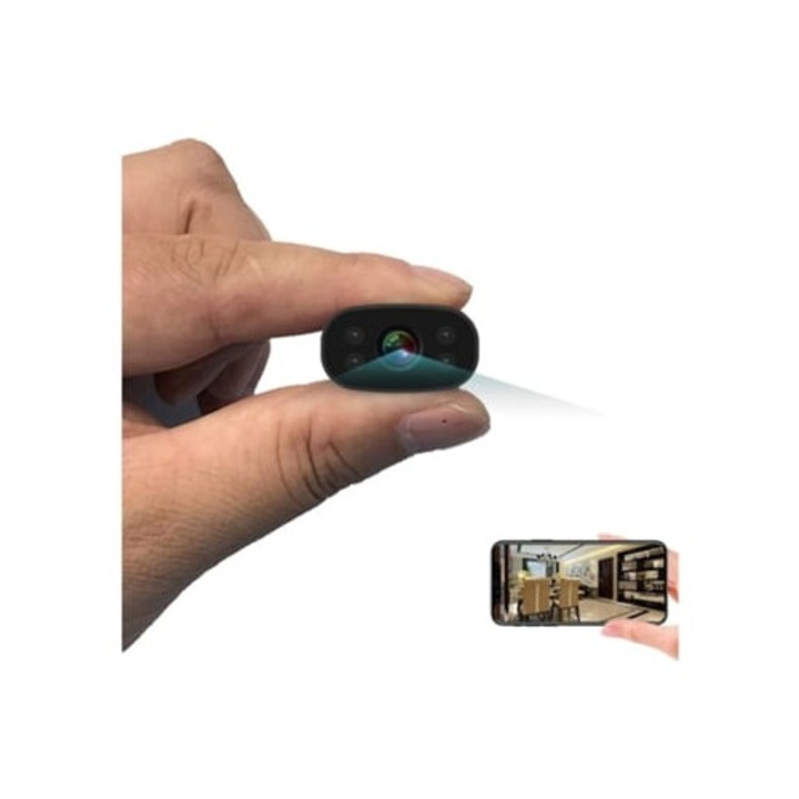 Camera spion mini, wireless, Wi-Fi, 32G, neagra