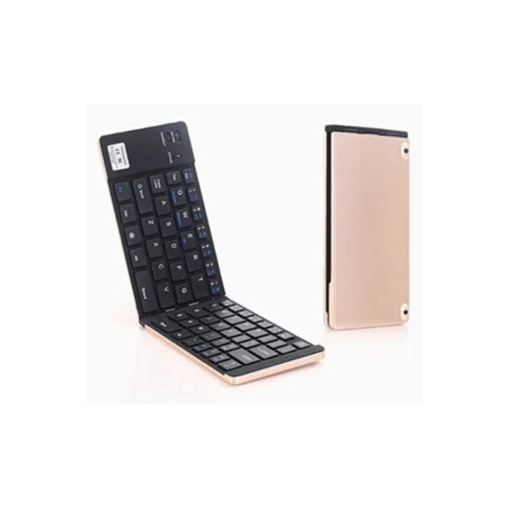 Tastatura wireless pliabila Eifson BT66, 66 taste, aurie