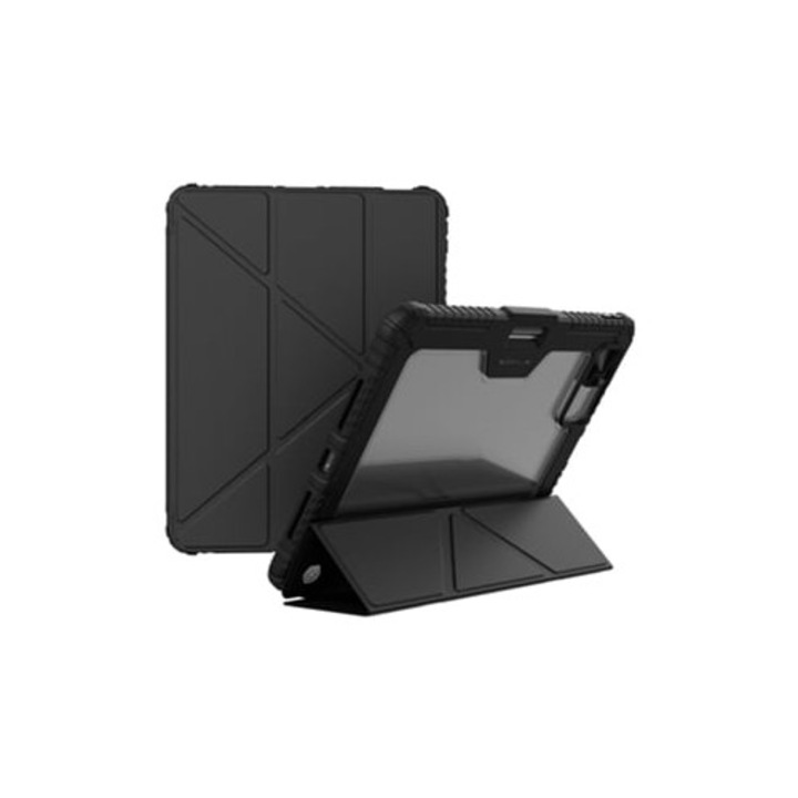 Калъф за таблет ZRUXE за iPad Pro 13 2024, сгъваем, кожен, черен