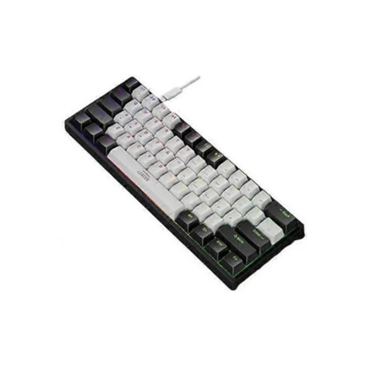 Tastatura mecanica mini K620, 61 taste, RGB, Hotswap, cablu de gaming, design ergonomic