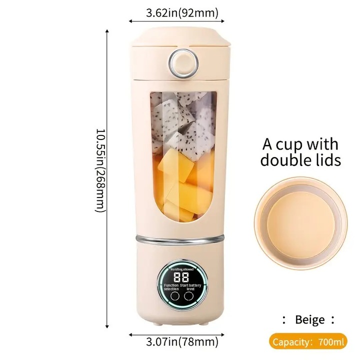 Storcator compact 700ml digital 12 lame bej