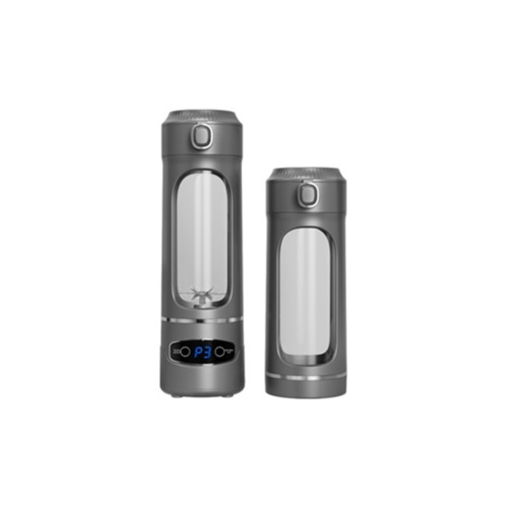 Storcator de fructe 600 ml, 12 cupe din otel inoxidabil, incarcare USB, gri