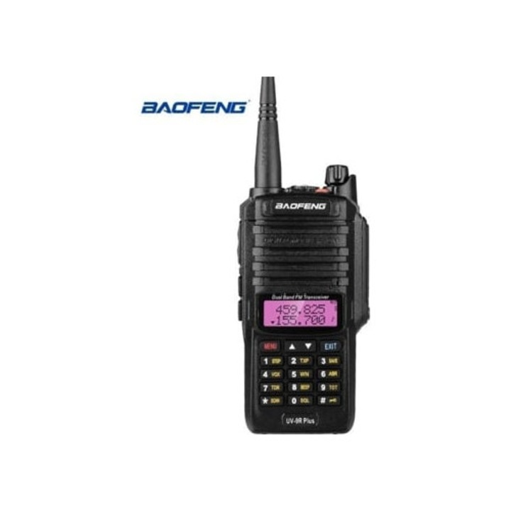 Baofeng UV-9R Plus rádióállomás, kétsávos, IP67 vízálló, fülhallgatóval, szett