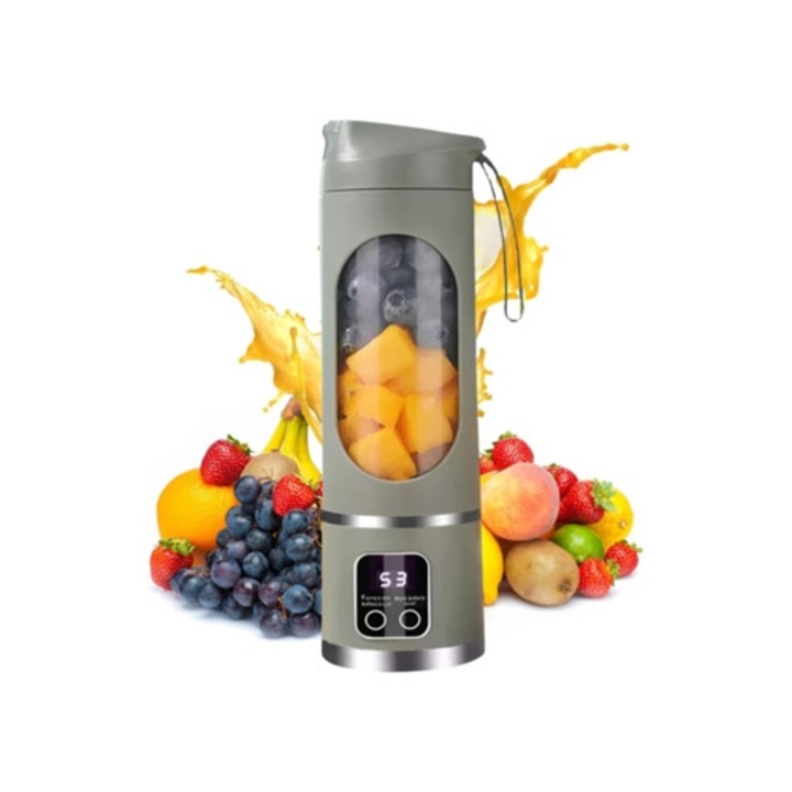 Storcator de fructe Eifson 500 ml, 12 lame din otel inoxidabil, control de viteza multiplu, verde