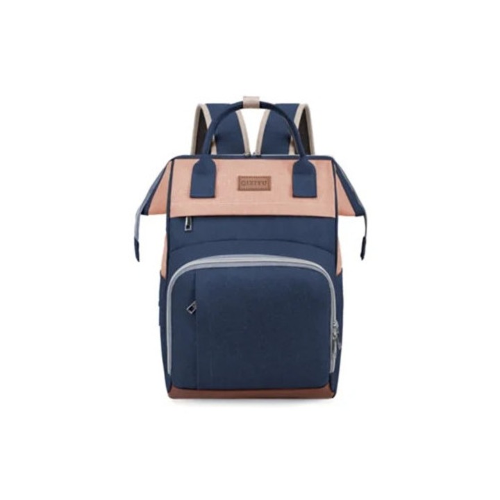 Geanta pentru bebelusi, albastru si roz