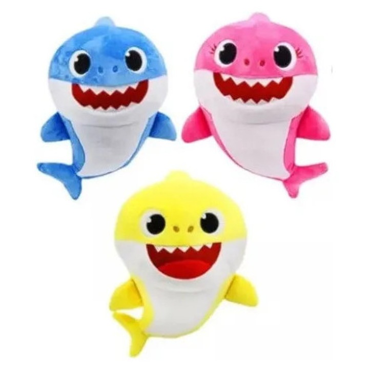 Baby Shark plüssjáték 35 cm hanggal, többszínű