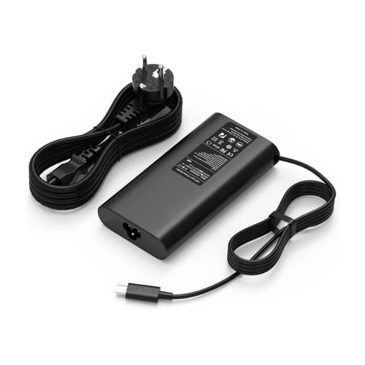 ZRUXE USB C 90W laptop töltő, Dell XPS 15 9530 9500 9550 9560 9570 9575, fekete