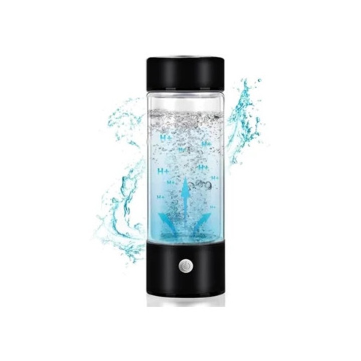 Преносим йонизатор за вода, 420 мл, бърза електролиза, черен
