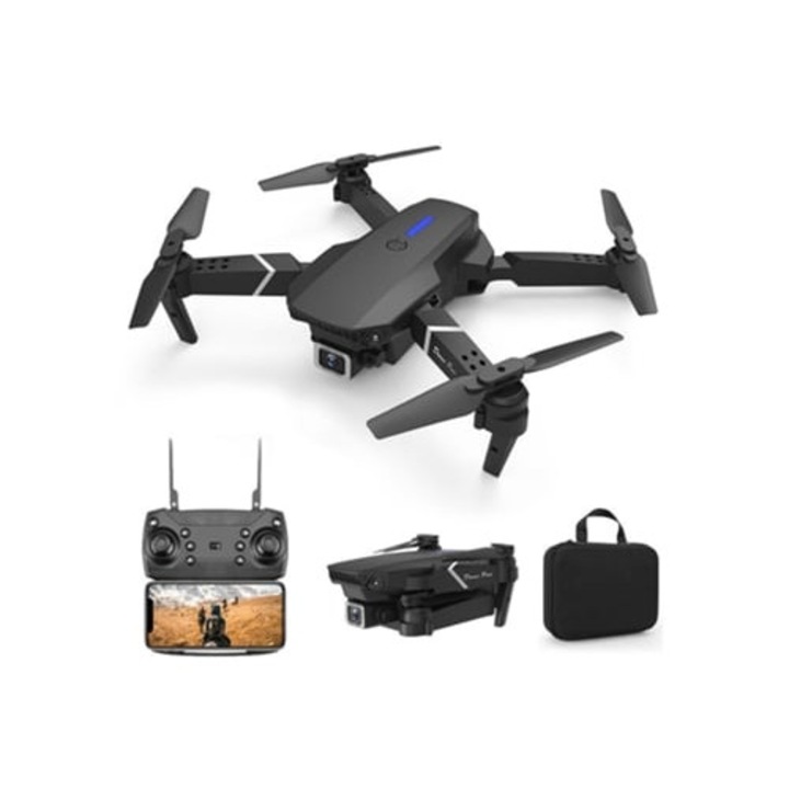 Мини дрон MDUG E88Pro с 4K камера, 15 мин. автономност, черен