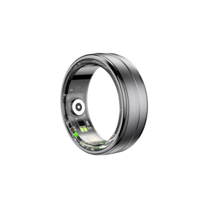 Okos gyűrű, pulzusfigyelés, IP68, fekete, 12-es méret