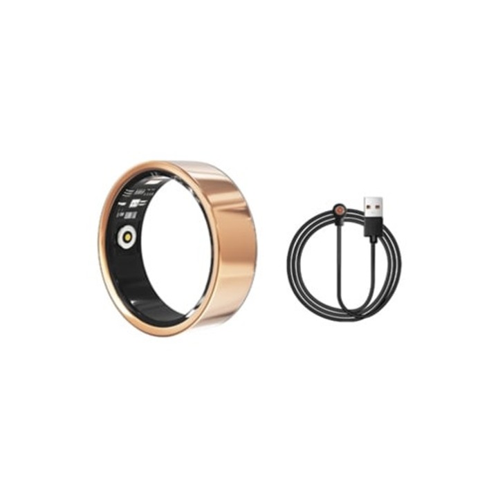 Okos gyűrű, pulzusfigyelés, rózsaarany, 12-es méret