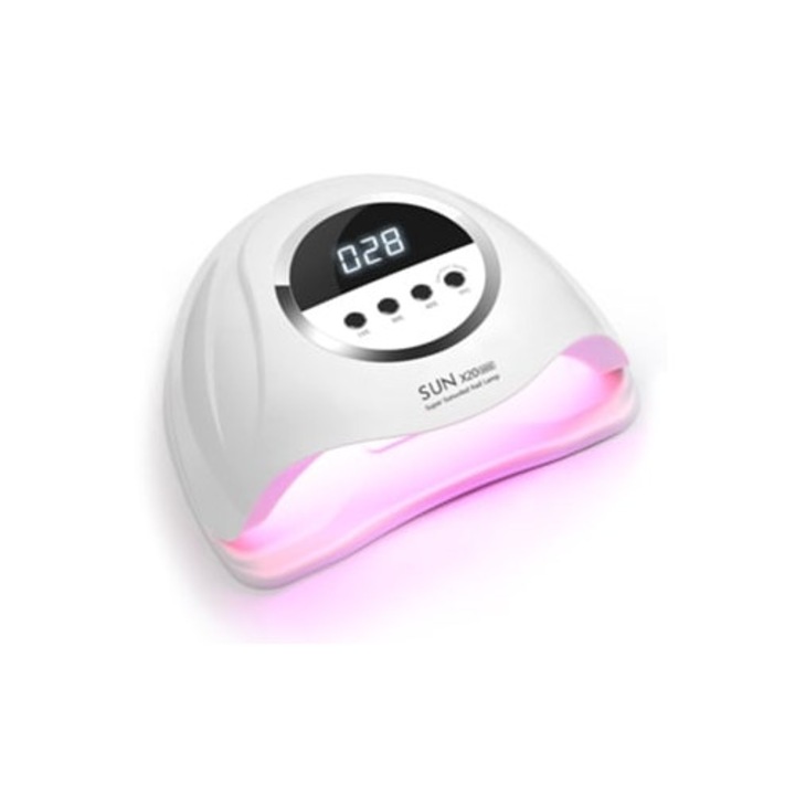 Manikűr-pedikűr lámpa, UV gél S20 Max 320W, 45 LED, 4 időzítő beállítás