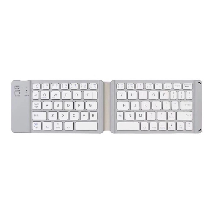 Tastatura pliabila BT18, dublu conector, pentru Windows, Android si iOS, culoare placata