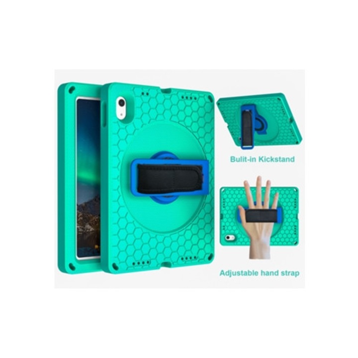 Husa tableta ZRUXE pentru iPad 10th Generation 10.9 2022, rotire 360°, culoare Glacier+Blue