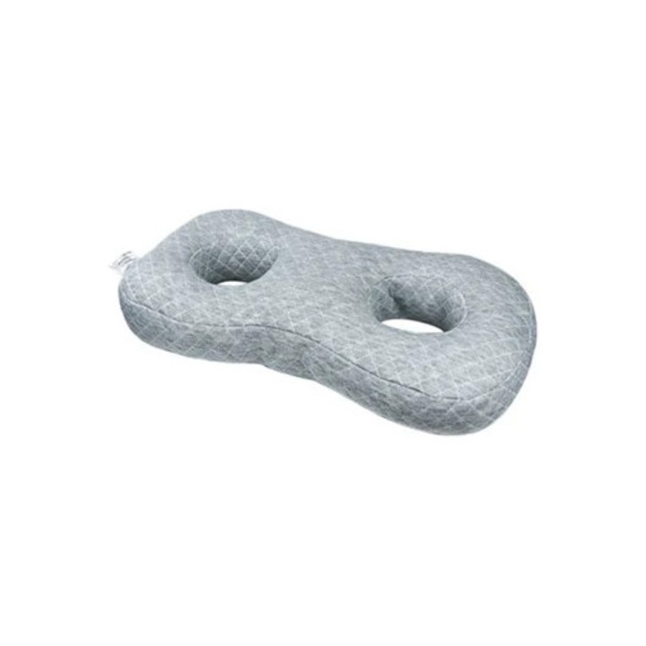 Eifson oldalsó alvópárna, fülhallgató lyukakkal, szürke kockás