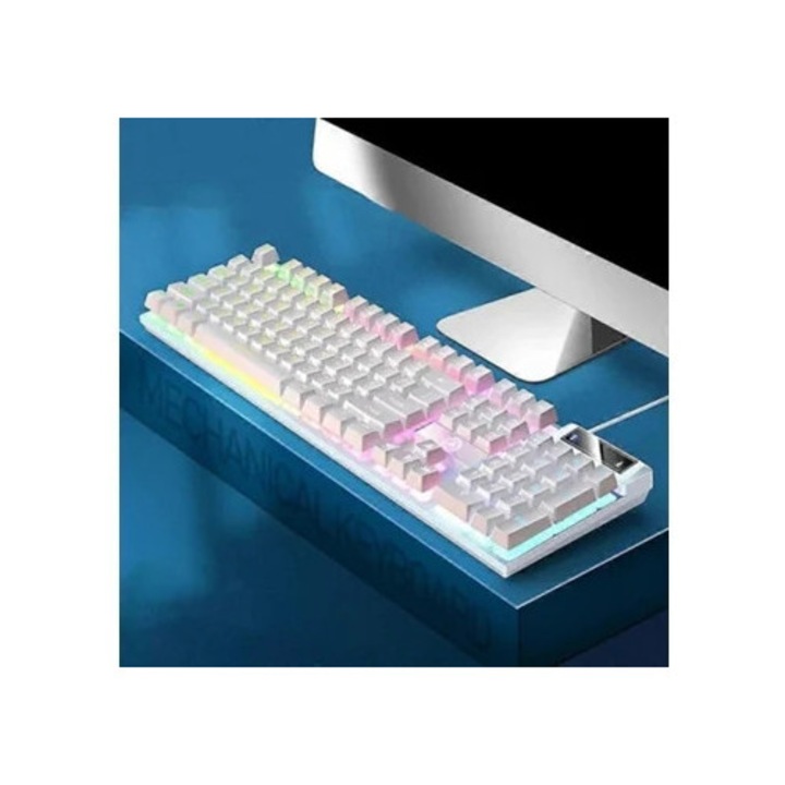 Yindiao K500 gaming billentyűzet világítással, vezetékes, számítógéphez, hangulatvilágítással