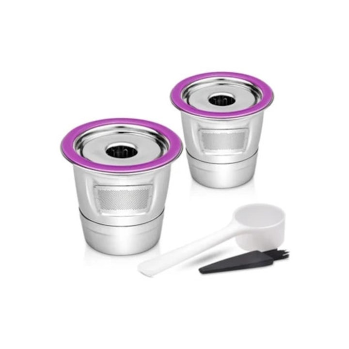 Filtru de cafea din inox reutilizabil pentru K-Cups, set pentru aparate de cafea Keurig, K Mini Plus, Eifson