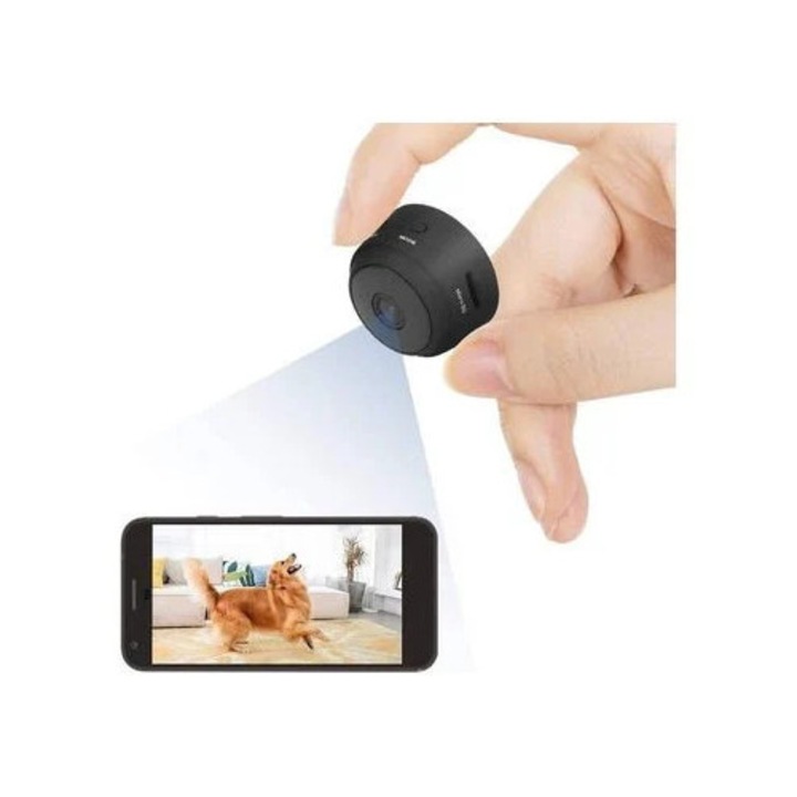 Camera spion mica, Full HD 4K, wireless, pentru supraveghere
