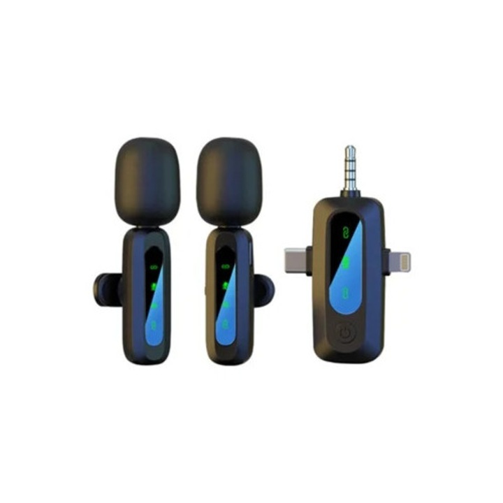 Microfon lavalier wireless Eifson J35, set 3 in 1