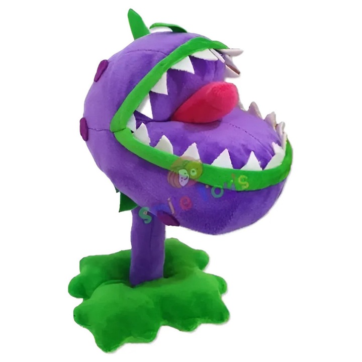 Jucarie interactiva copii, Mdug, animal de plus mare cu plante carnivore, multicolor